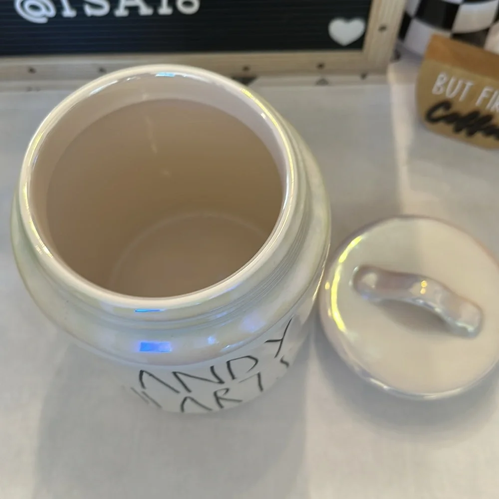 RAE DUNN CANDY HEARTS Iridescent Canister.